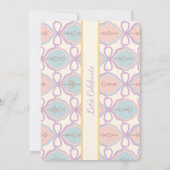 Personalized Birthday Bow Sweet Invitation Blush Einladung (Rückseite)