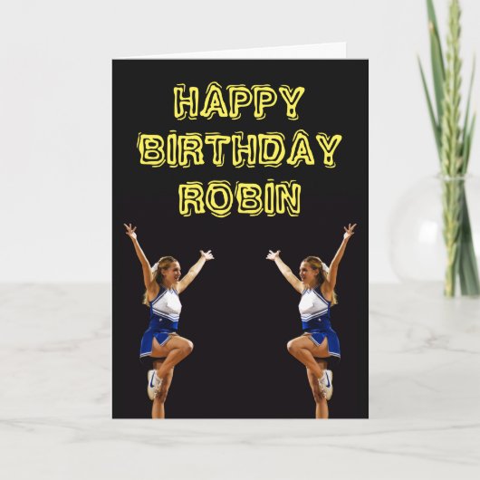 Personalized Birthday Card with Cheerleaders Karte (Vorderseite)