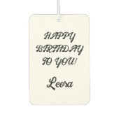 Personalized Birthday Message Gift Autolufterfrischer (Vorderseite)