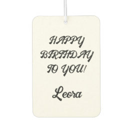 Personalized Birthday Message Gift Autolufterfrischer