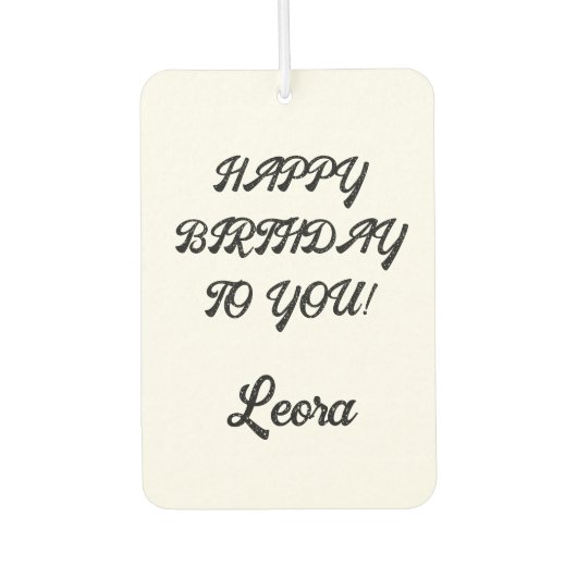Personalized Birthday Message Gift Autolufterfrischer (Vorderseite)