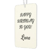 Personalized Birthday Message Gift Autolufterfrischer (Links)