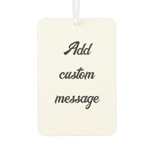 Personalized Birthday Message Gift Autolufterfrischer (Rückseite)