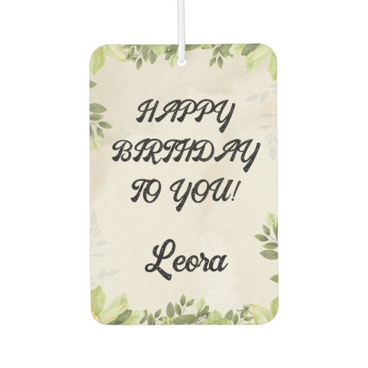 Personalized Birthday Message Gift Autolufterfrischer (Vorderseite)