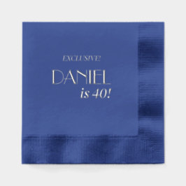 Personalized Birthday Modern Foil Stamped Napkins Servietten Mit Folie