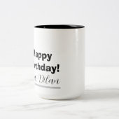 Personalized birthday mug, custom birthday gift zweifarbige tasse (Mittel)