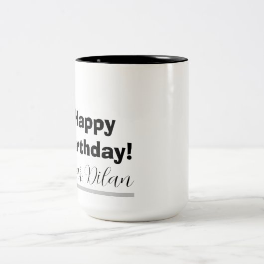 Personalized birthday mug, custom birthday gift zweifarbige tasse (Mittel)