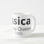 Personalized Birthday Mug – Name, Role & Year Kaffeetasse (VorderseiteRechts)