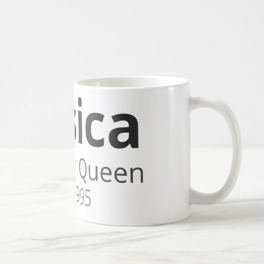 Personalized Birthday Mug – Name, Role & Year Kaffeetasse (Rechts)