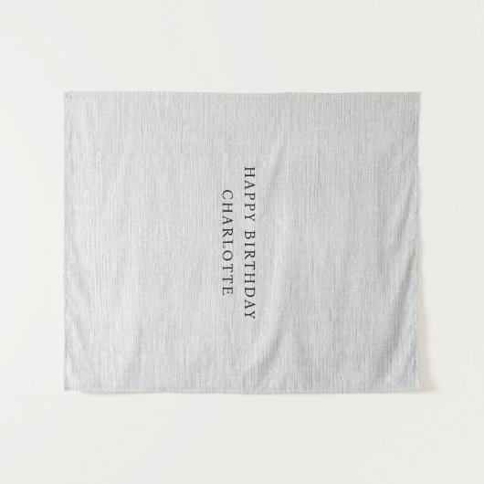 Personalized Birthday Name Flag Fabric Banner Wandteppich (Vorderseite (Horizontal))