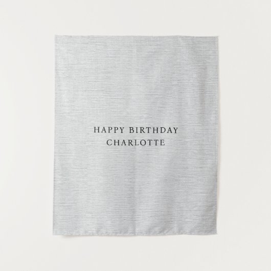 Personalized Birthday Name Flag Fabric Banner Wandteppich (Vorderseite)