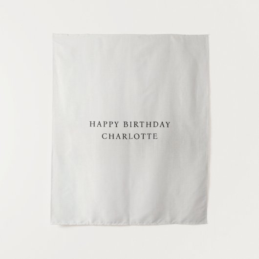 Personalized Birthday Name Flag Fabric Banner Wandteppich (Vorderseite)