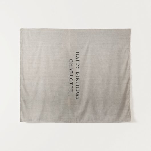 Personalized Birthday Name Flag Fabric Banner Wandteppich (Vorderseite (Horizontal))