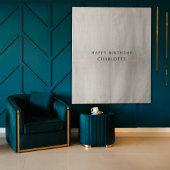 Personalized Birthday Name Flag Fabric Banner Wandteppich