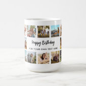 Personalized Birthday Photo Collage Mug Kaffeetasse (Mittel)