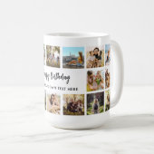 Personalized Birthday Photo Collage Mug Kaffeetasse (VorderseiteRechts)