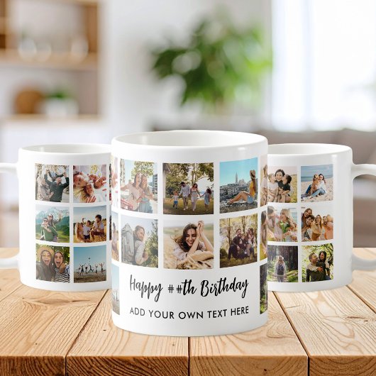 Personalized Birthday Photo Collage Mug Kaffeetasse