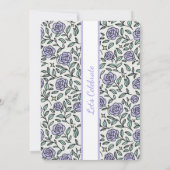 Personalized Birthday Rose Girl Sweet Invitation Einladung (Rückseite)