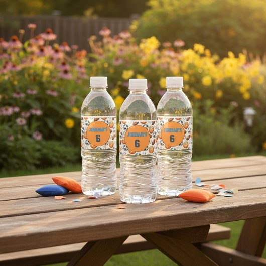 Personalized Birthday Sports Theme Water Label Wasserflaschenetikett