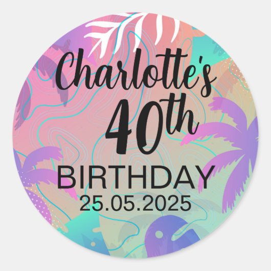 personalized birthday Sticker (Vorderseite)