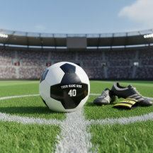 Personalized Black and White Football with Custom