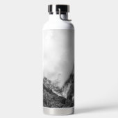 Personalized black and white Mountain adventure Trinkflasche (links)