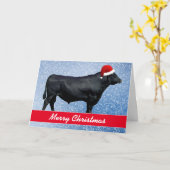 Personalized Black Angus and Snow Karte (Gelbe Blume)