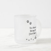 Personalized Black Cat Frosted Glass Mug Mattglastasse (VorderseiteRechts)