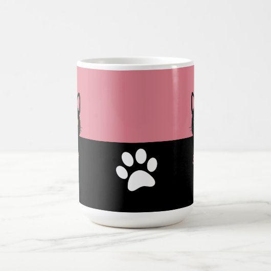 Personalized Black Cat Mug - Gift For Cat lovers Kaffeetasse (Mittel)