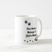 Personalized Black Cat Mug Kaffeetasse (VorderseiteRechts)
