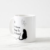 Personalized Black Cat Mug Kaffeetasse (Vorderseite Links)