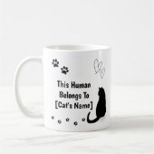 Personalized Black Cat Mug Kaffeetasse (Links)