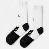 Personalized Black Cat Socks - Cat Lovers gift Socken (Linkes Detail)