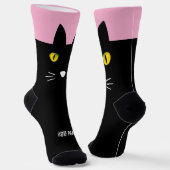 Personalized Black Cat Socks - Cats Custom Gift  Socken (Gewinkelt)