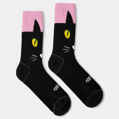 Personalized Black Cat Socks - Cats Custom Gift Socken (Rechts)