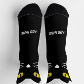 Personalized Black Cat Socks - Cats Custom Gift Socken (Oben)