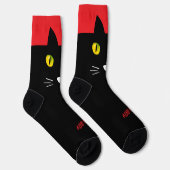 Personalized Black Cat Socks - Cats Custom Gift Socken (Rechts)