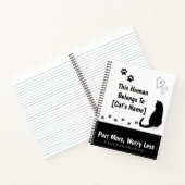 Personalized Black Cat Spiral Notebook Notizblock (Innenseite)