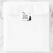 Personalized Black Cat Sticker (Tasche)