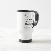 Personalized Black Cat Travel Mug Reisebecher (VorderseiteRechts)