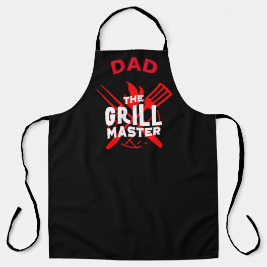 Personalized Black Chef Dad #FATHERSDAYGift  Schürze (Vorderseite)