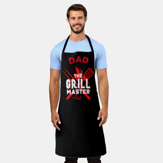 Personalized Black Chef Dad #FATHERSDAYGift  Schürze (Getragen)