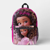 Personalized Black doll  Bedruckter Rucksack (Vorderseite)