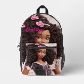 Personalized Black doll Bedruckter Rucksack (Vorderseite)