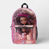 Personalized Black doll Bedruckter Rucksack (Vorderseite)