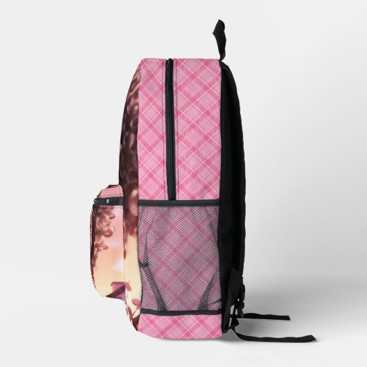 Personalized Black doll plaid  Bedruckter Rucksack (Rechts)