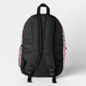 Personalized Black doll plaid  Bedruckter Rucksack (Rückseite)