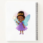 Personalized Black Fairy Girl Notebook Notizblock (Rückseite)