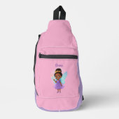 Personalized Black Fairy Girl Sling Bag (Vorderseite)