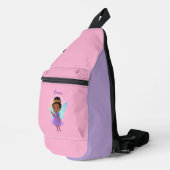 Personalized Black Fairy Girl Sling Bag (Rechte Ecke)